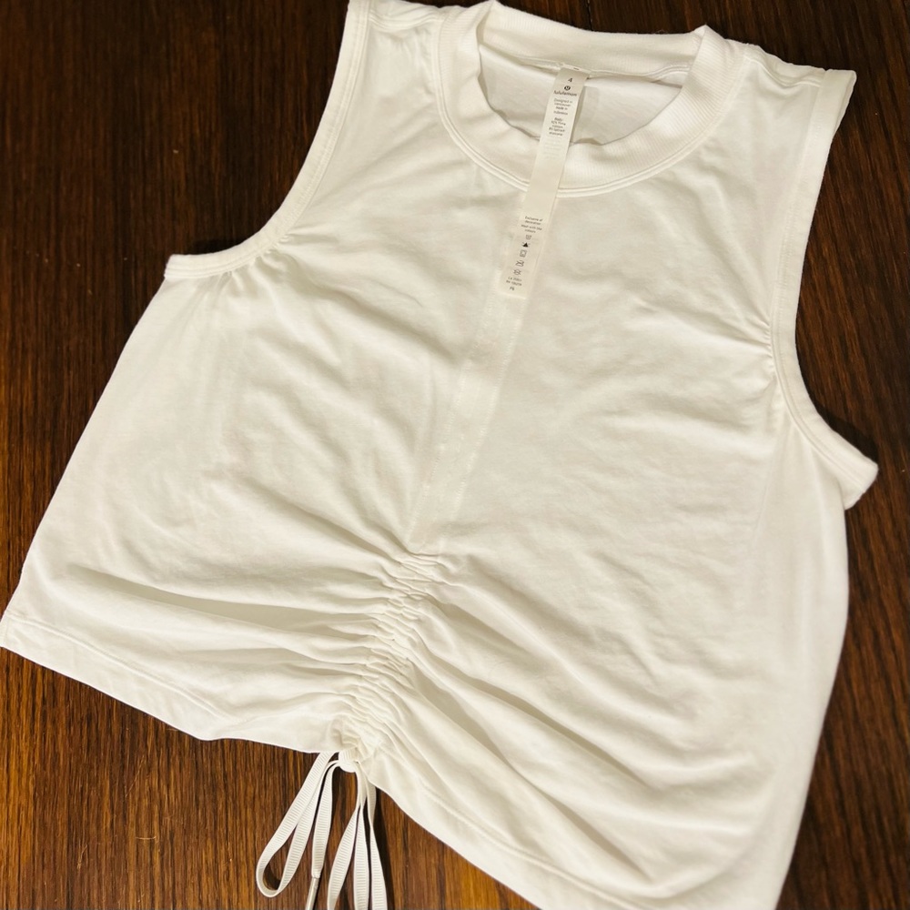 Lululemon White Tank with Sinch